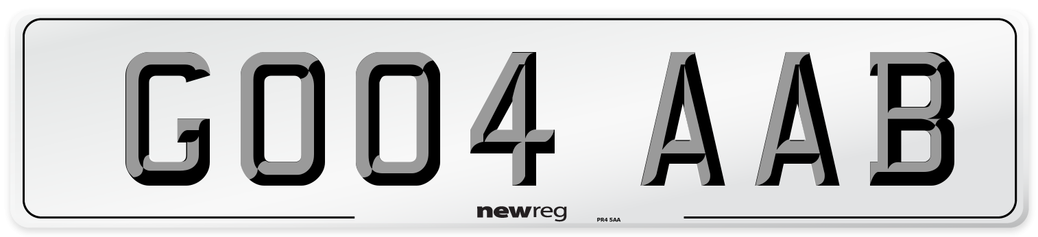 GO04 AAB Number Plate from New Reg